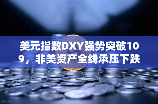 美元指数DXY强势突破109，非美资产全线承压下跌，欧易交易所官网深度解析