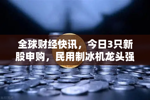 全球财经快讯，今日3只新股申购，民用制冰机龙头强势登陆市场