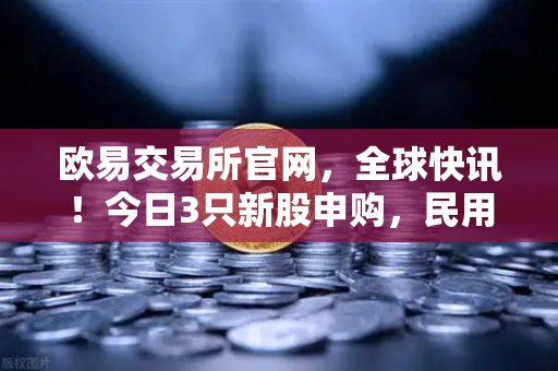 欧易交易所官网，全球快讯！今日3只新股申购，民用制冰机龙头强势登场