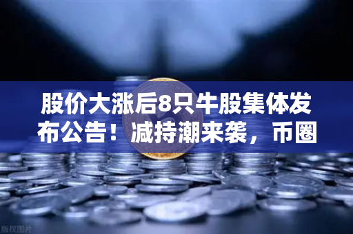股价大涨后8只牛股集体发布公告!减持潮来袭,币圈大佬会效仿吗-第1张图片-欧易交易所 股价大涨后8只牛股集体发布公告!减持潮来袭,币圈大佬会效仿吗-第1张图片-欧易交易所