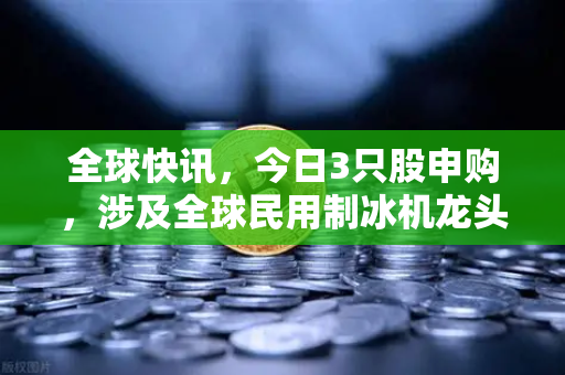 全球快讯，今日3只股申购，涉及全球民用制冰机龙头，数字资产市场同步升温