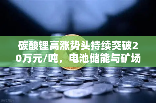 碳酸锂高涨势头持续突破20万元/吨，电池储能与矿场供电成本迎来历史性拐点
