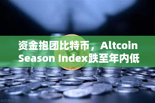 资金抱团比特币，Altcoin Season Index跌至年内低点，加密市场格局剧变